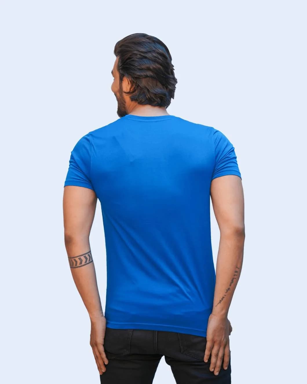 Supima Crew Tee — Circuit Blue alternate view