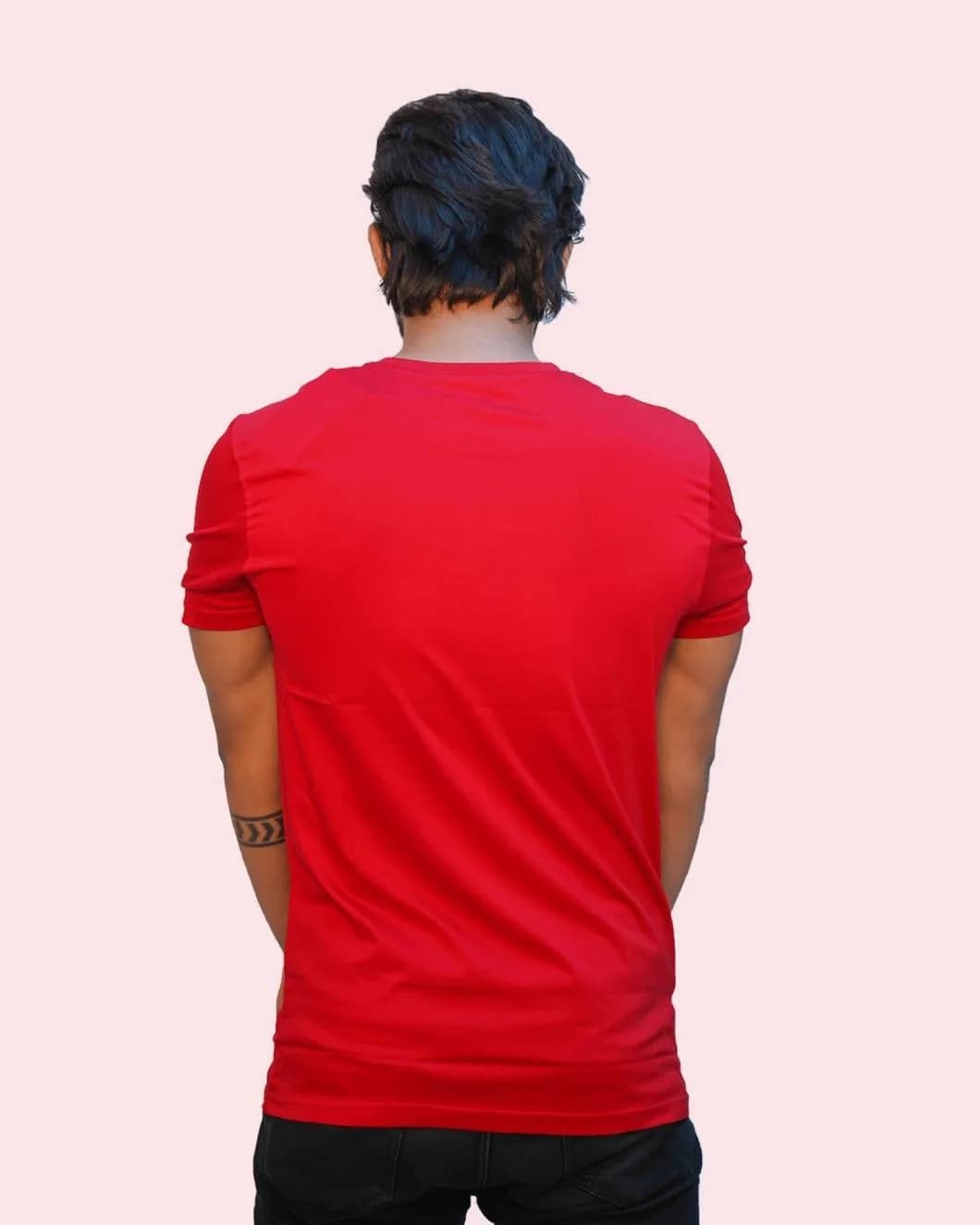 Supima Crew Tee — Essential Red alternate view